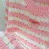 Trendy Knitted Sacai Nanyou European Stripe Crochet Long Sleeve with Colorful Dots for Early Autumn
