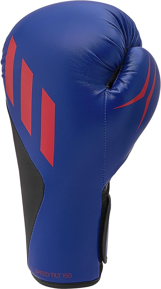Adidas Боксерские тренировочные перчатки Combat Sports Speed Tilt 150, 8 унций, SPD150TG, Королевский/Матовый черный/Солнечный,