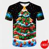 Summer Fashion 3D Print Merry Christmas T Shirt Cute Santa Xmas Christmas Trees Graphic T-shirts