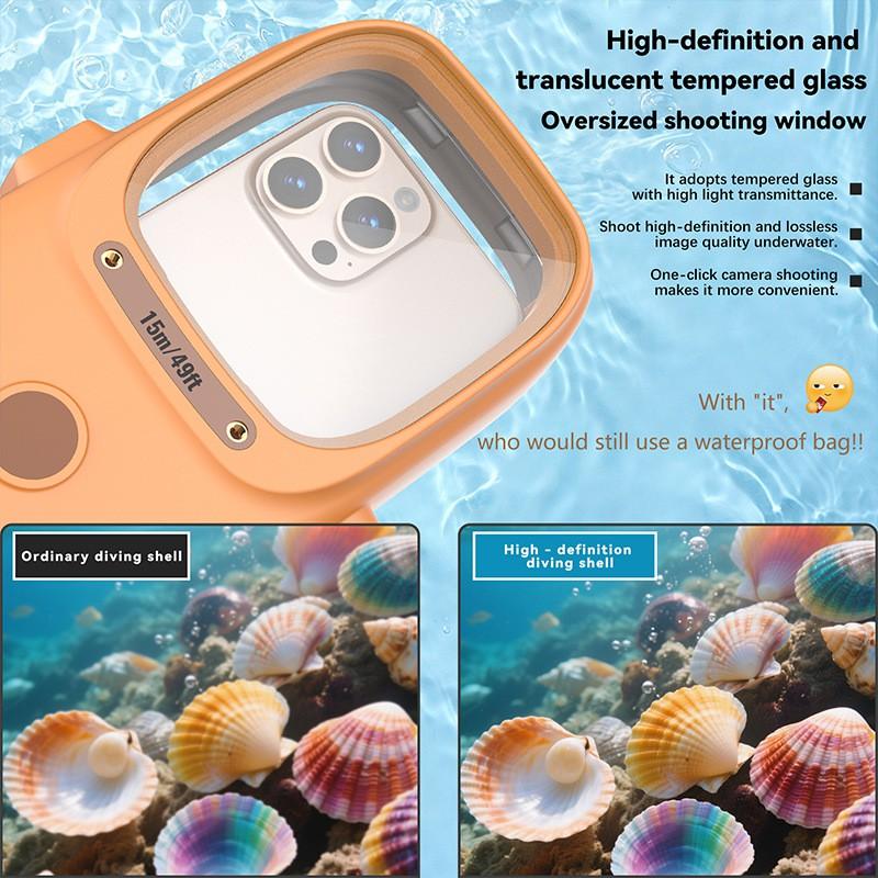 Universal Waterproof Phone Case 15m Depth Diving Shockproof Outdoor Protection