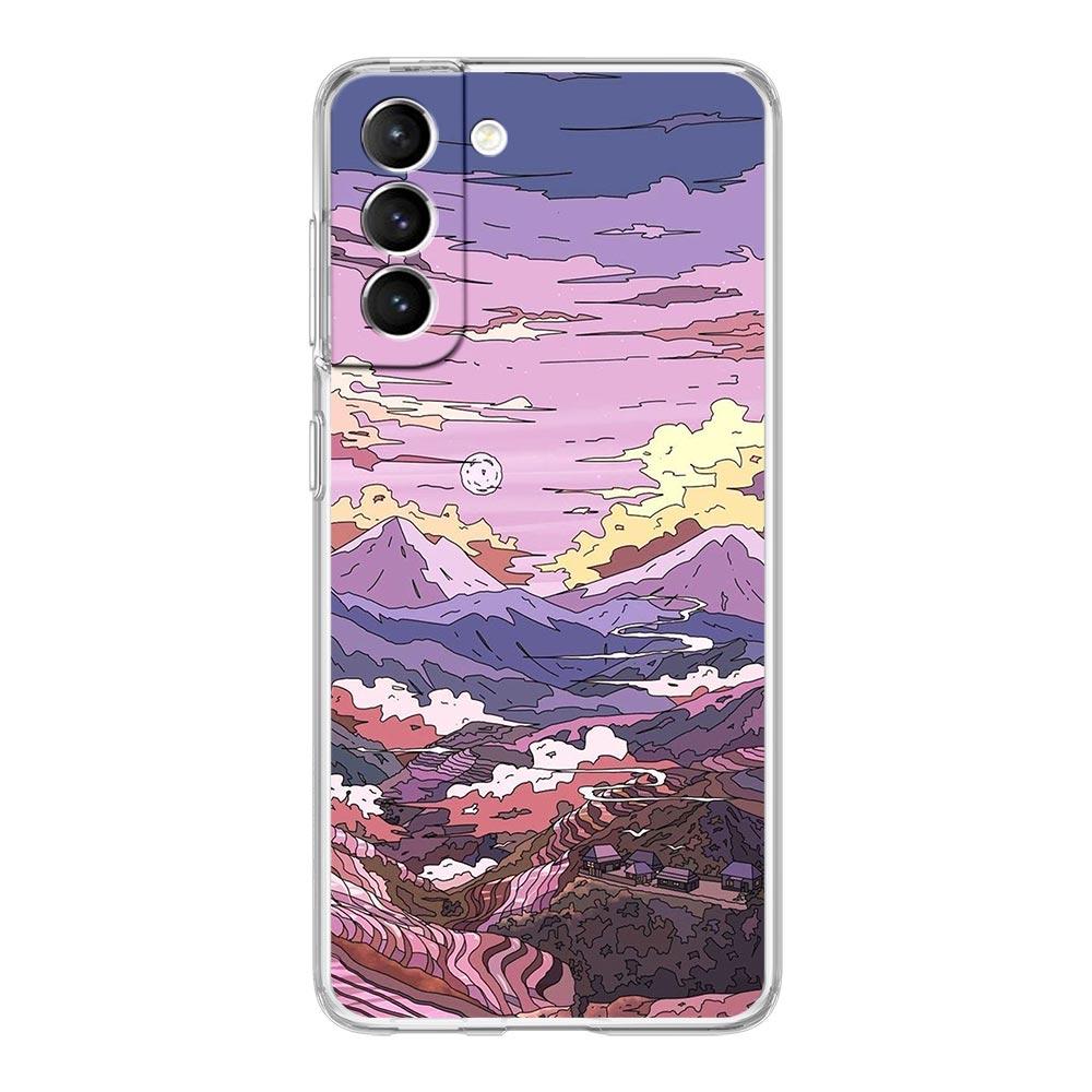 Чехол для телефона INS Japan Sunset Scenery Clear для Samsung Galaxy S23 S22 5G S20 Ultra S21 FE 5G S10E S9 S8 S10 Plus, мягкая задняя крышка.