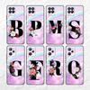 Case For Realme 8 C21y GT Neo 2 3 8i C21 7 C11 6 C12 C35 C3 GT 9 Pro C12 Master Funda Phone Cover Pink Letters M S R