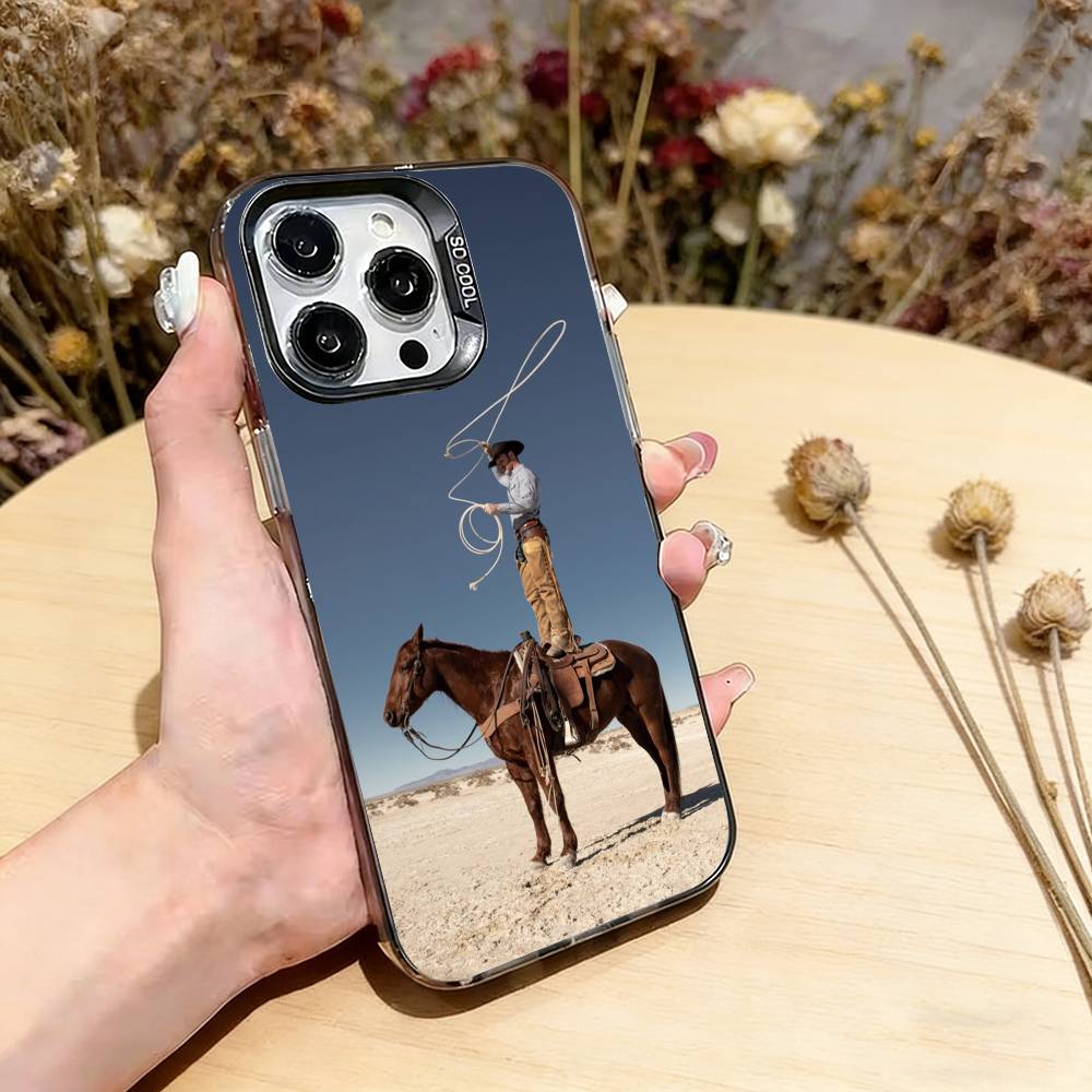 Чехол для телефона в стиле западного ковбоя для iPhone 17,16,15,14,13,12,11 Plus,Pro Max,XS,Разноцветный Серебристый Чехол для телефона Funda Cover