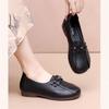 Мама среднего возраста мягкая кожа новая одинарная обувь среднего возраста и пожилых людей на плоской подошве на одной педали с мягкой подошвой женская обувь пожилая нескользящая удобная кожа