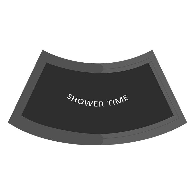 Изогнутый веерообразный коврик для пола в ванной комнате Коврик для душевой комнаты Диатомовая грязь Сильный впитывающий коврик Противоскользящий коврик для ног на дверь ванной комнаты