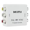 Mini PAL NTSC Bi-direction TV System Converter Switcher PAL to NTSC NTSC to PAL Dual-Way TV Composite Connection Converters