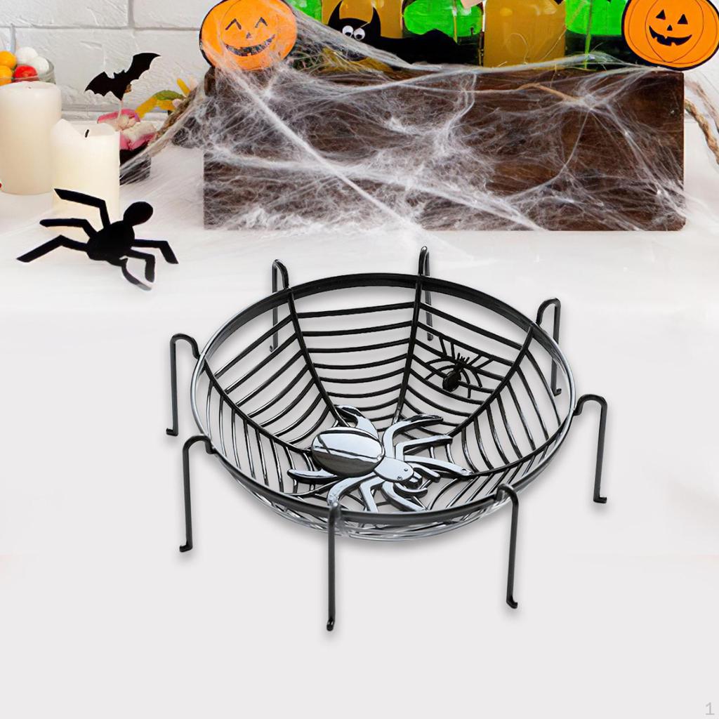 Конфетница Хэллоуин паутина корзина угощения сервировочный поднос декоративная тарелка