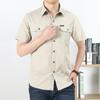 Летняя рубашка с коротким рукавом Мужские рубашки Рубашка для работы на открытом воздухе Свободная повседневная рубашка Мужская верхняя одежда Удобные и прочные мужские топы Модный тренд