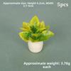 5pcs Plastic Simulation Vase Mini Green Luo Plant  Outdoor Doll House Model Accessories