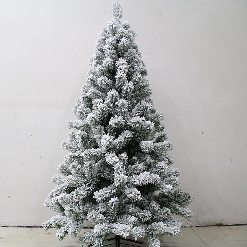 Premium PE Flocked White Snow Artificial Christmas Tree, Dense Snowy Xmas Tree for Indoor Holiday Decor, Multiple Sizes