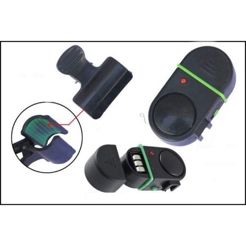 Fishing Alarm Fish Bite Lure Alert Alarm Sound Bell Led Light Indicator Clip-On Fishing Rod Outdoor Buzzer Fishing Tool