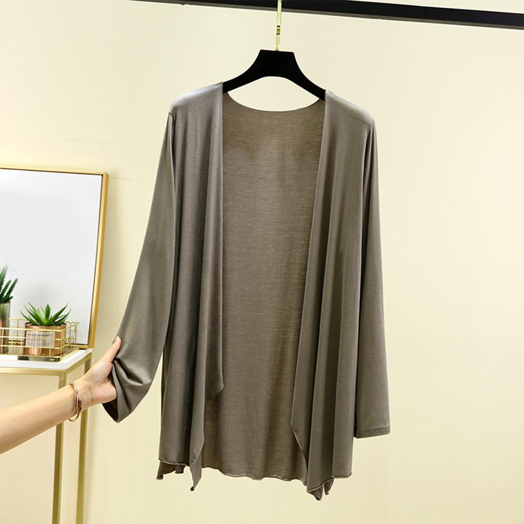 Women's Summer Long Sleeved Cardigan Oversized Top And Shawl Thin Jacket