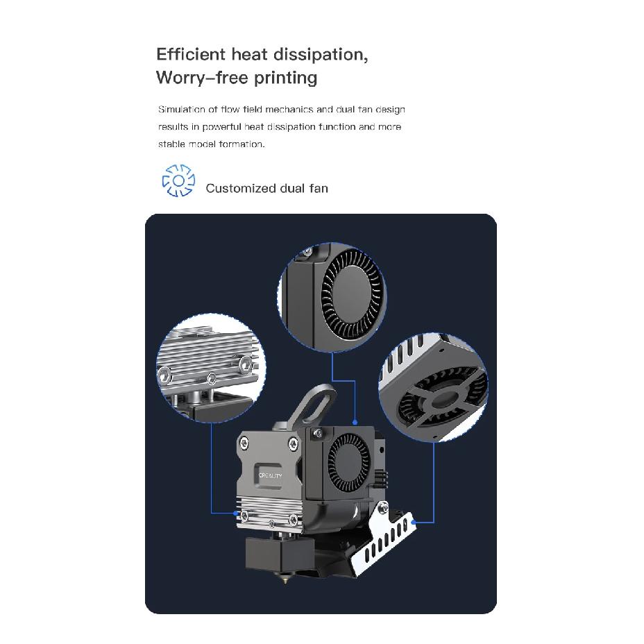 CREALITY Sprite Extruder Pro Kit 300℃ High Temperature Printing 3:5:1 Gear Ratio Direct Drive Extrude for Ender-3 Series Printe