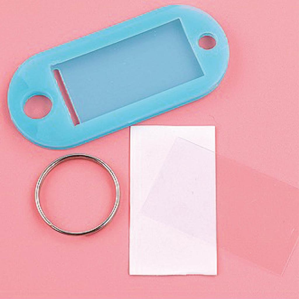 Colorful Plastic Key Tags for Handwritten Labels and Luggage, Small Gift Keychains