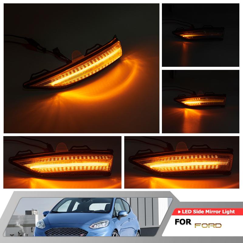 For Ford Fiesta ST Line MK8 2018 Fiesta MK8 2019 2020 P-uma 2020 Dynamic Led Rearview Side Mirror Blinker Turn Signal Lights