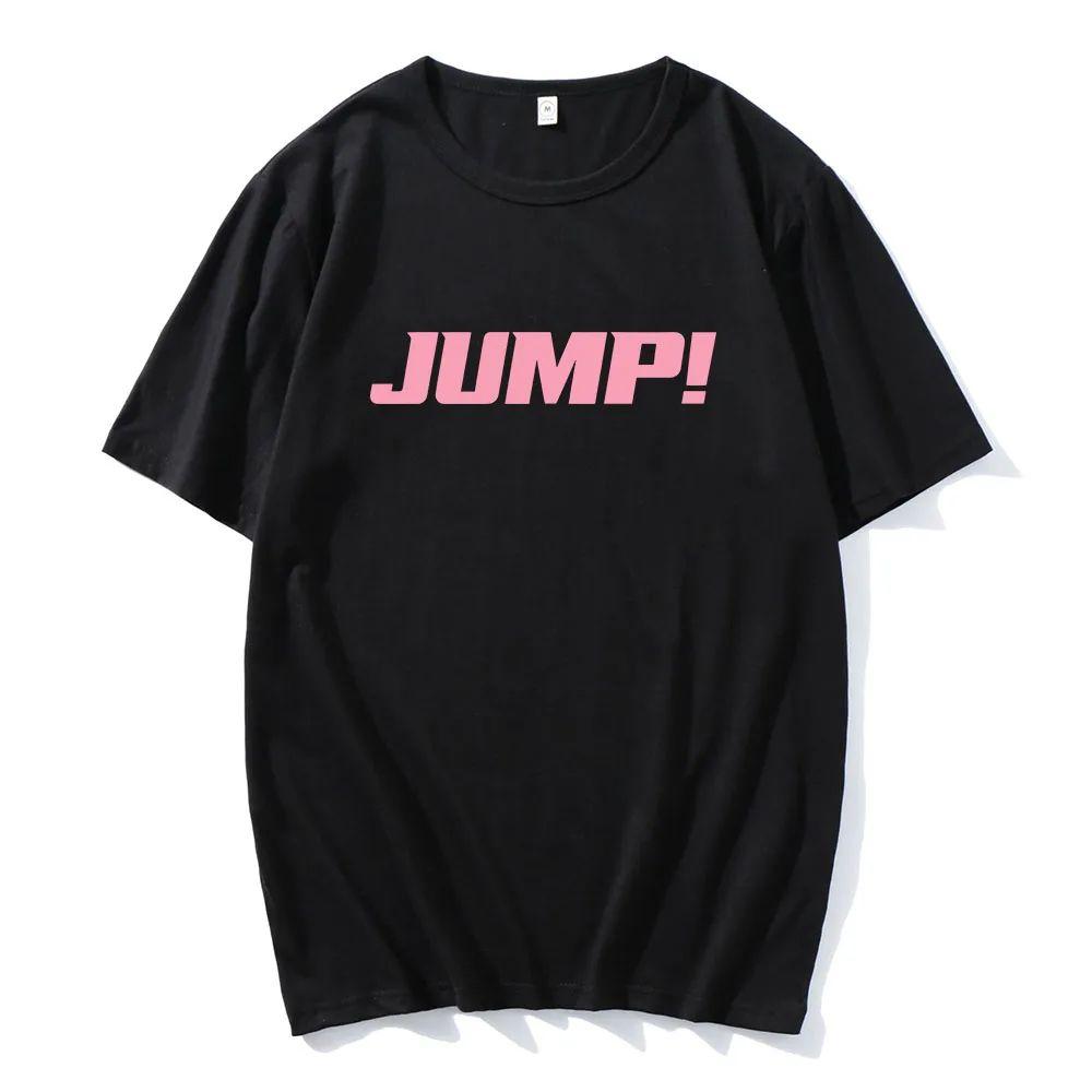 Футболки с графическим принтом Jump K-pop Корейские женские группы Хлопок Мода Короткий рукав Футболка Мужская Женская Одежда Футболки Унисекс