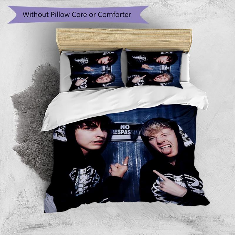 3pcs Sam and Colby pattern bedding set duvet cover set includes duvet cover &pillowcases,perfect all season bedroom decoration&gift