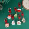 Cute Cartoon Christmas Pendant Santa Claus Tree Snowman Keychain Car Key Ring Backpack Decoration Accessories Children Gifts