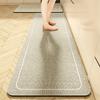 Kitchen Floor Mat Non-Slip Oil-Proof Waterproof Carpet Simplicity Solid Color Pattern Rug Long Size Home Decor Mats