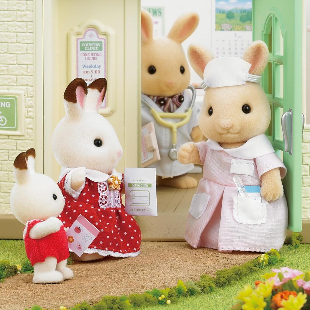 Sylvanian Families Shop ST Mark Certified Toy Dollhouse for Ages 3 and Sylvanian Epoch "Forest Doctor" H-12 Up, Families,