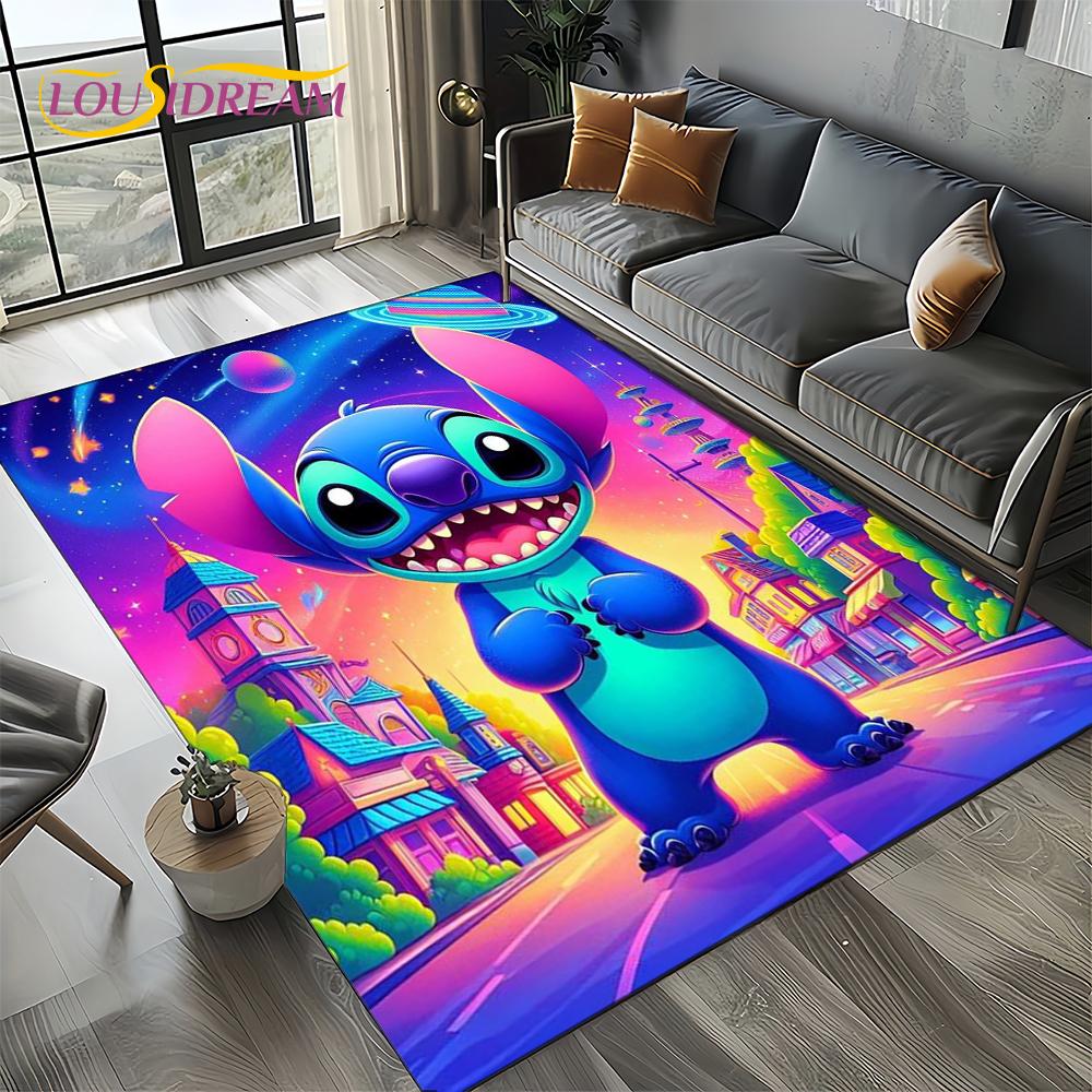 27 Style Cute Stitch  Cartoon 3D Carpet Rug for Home Living Room Bedroom Sofa Doormat Decor,Child Non-slip Floor Mat Gifts