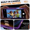 With Card Holder Sliding Camera Cover And Stand For iPhone 16 Pro Max Phone Case, Anti-Fall PC+TPU Wallet Case-Purple