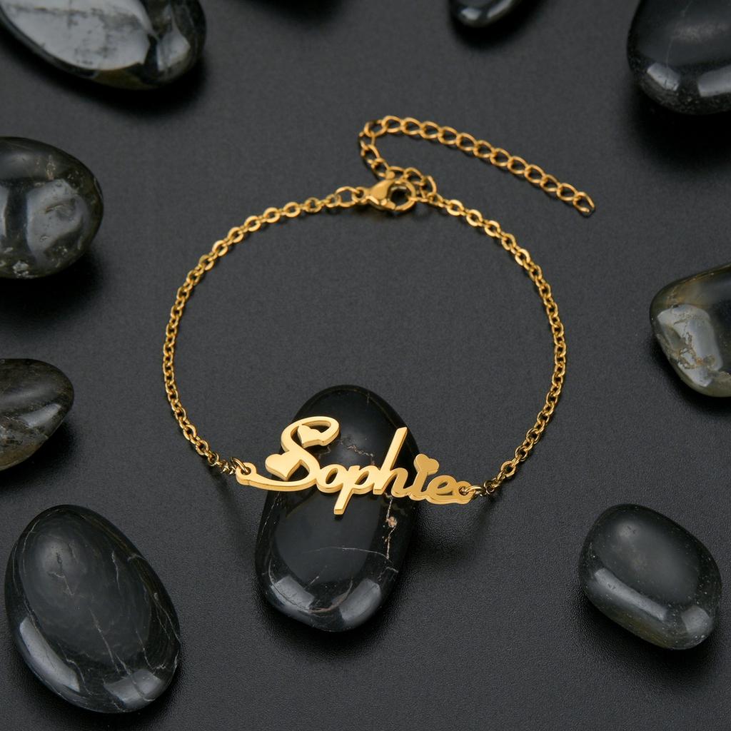 Goxijite индивидуальный регулируемый именной женский детский браслет из нержавеющей стали персонализированный детский браслет с табличкой с именем ювелирные изделия