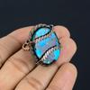 Кольцо ювелирных изделий ручной работы тибетской бирюзовой драгоценной камня, обернутое медной проволокой, для подарка