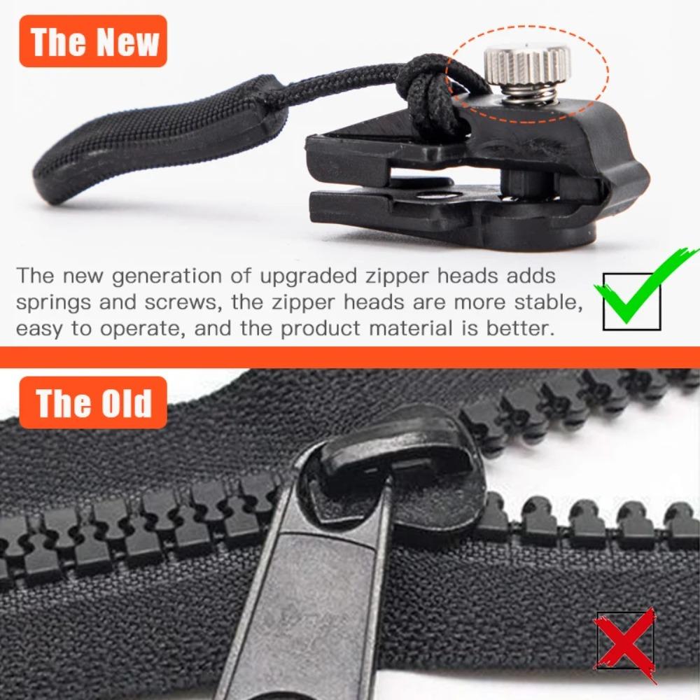 Removable Zipper Repair Kit 3 Different Size Suitcase Zipper Head Durable Instant Zipper Puller