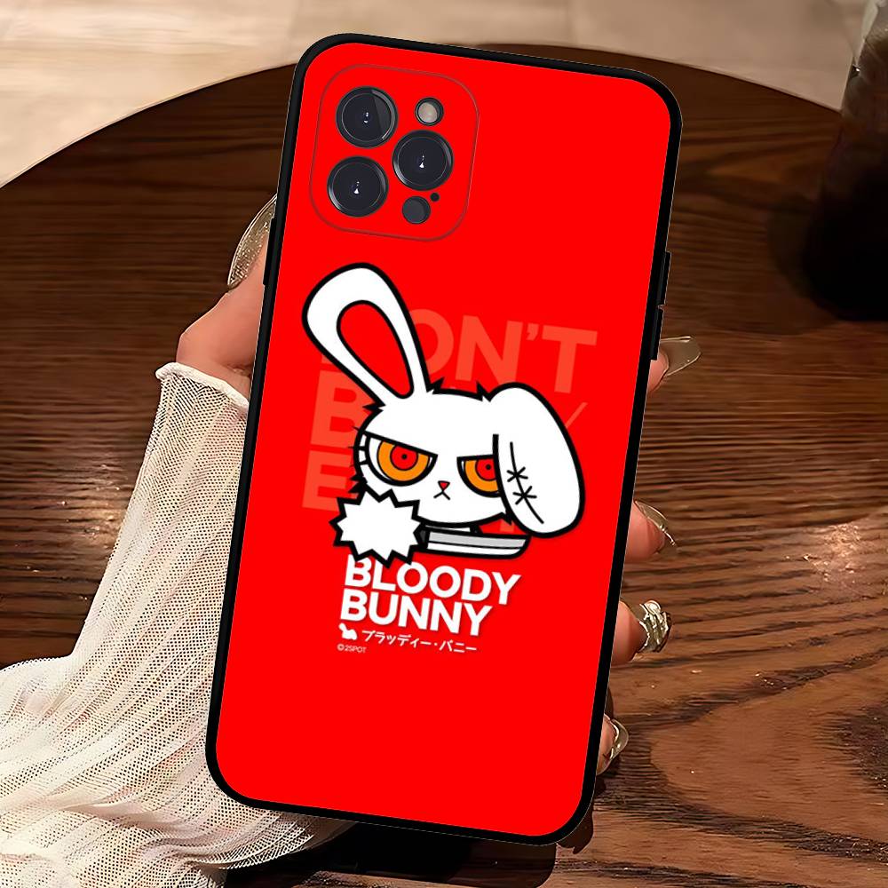 Аниме B-Bloody Bunny Чехол для телефона Для Iphone 17 16 15 16e 14 13 12 11 Pro Max Plus Чехол Защитный Чехол
