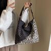 Leopard Print Canvas Bag Women's Bag Large Capacity Shoulder Crossbody Bag Tote Bag