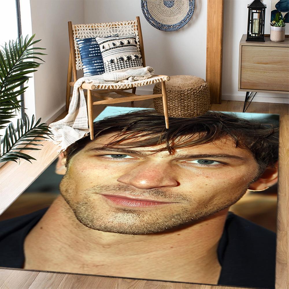 Man Wet Hair Floor Rug Office Rug Design for Game Room Playrooms Balcony Dormitory Anti-slip Rug Anime Office Decor Wedding Party Gift