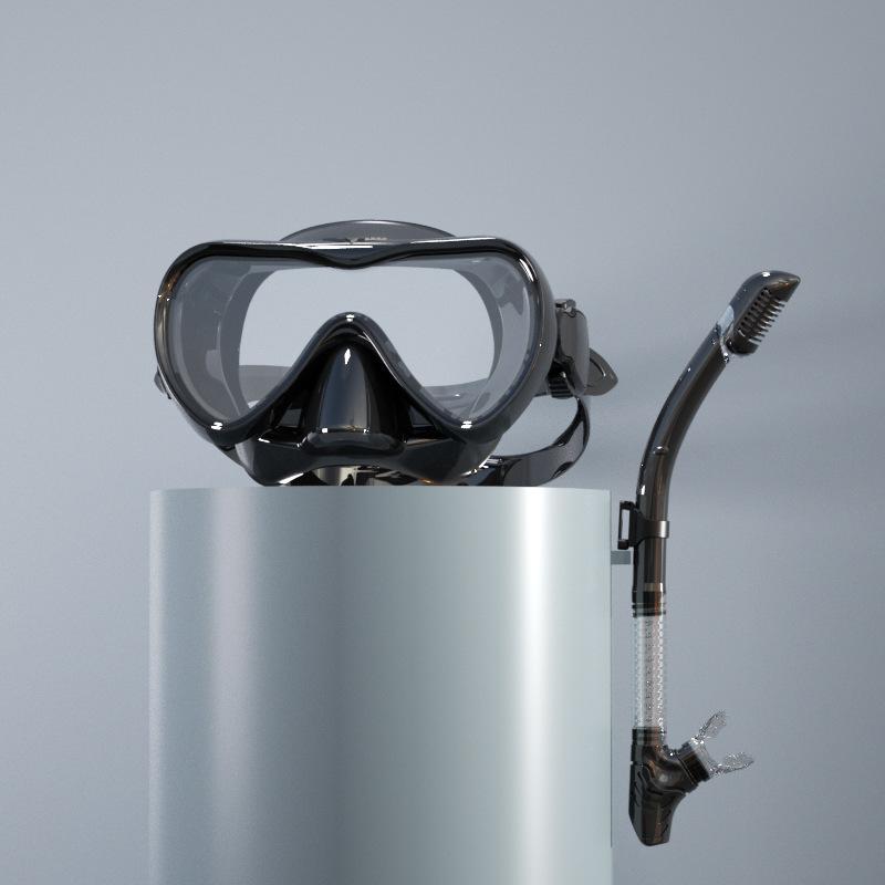Новая большая оправа для дайвинга, маска для сноркелинга, HD закаленное стекло, водонепроницаемые очки для дайвинга, набор масок для дайвинга с сухой подводной охотой