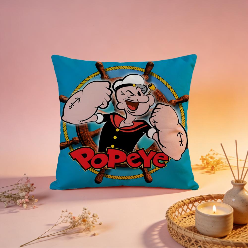 Стильная наволочка Popeye the Sailorful Удобная Прочная Наволочка для Подушки Многоцелевая для Дома Офиса Автомобиля Дивана