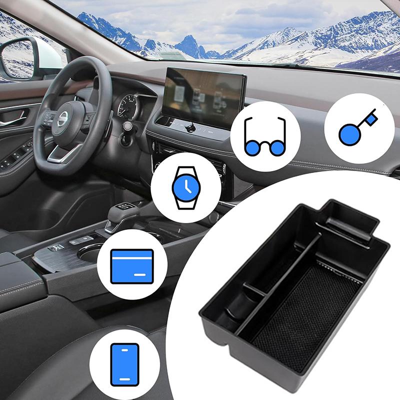 Fit For Nissan X-trail Rogue 2024 T33 Center Console Organizer Armrest Storage Box Car Accessory Auto Armrest Box