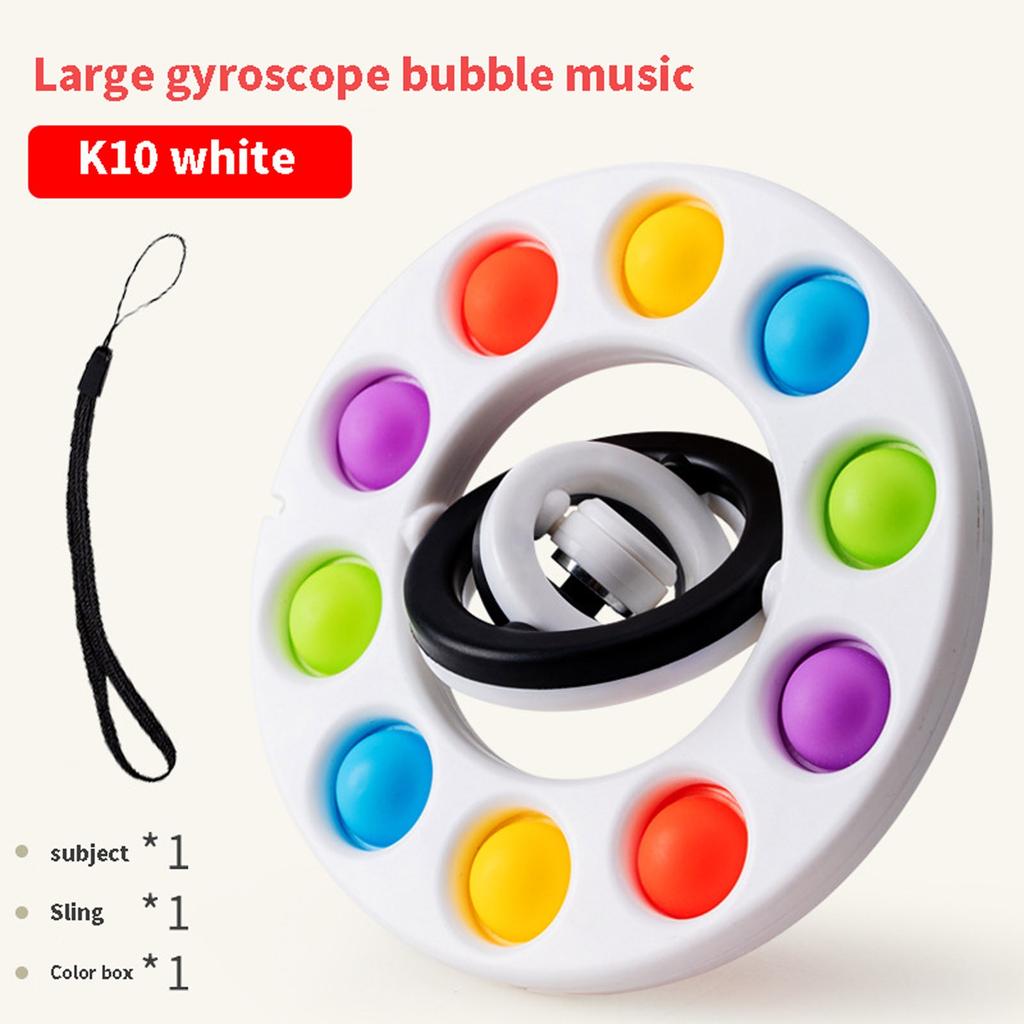 3D Infinite Flip Spinner Toy with Bubble Popper Ring Sensory Fidget Toy for Stress Relief and Focus Development Suitable for Kids and Adults