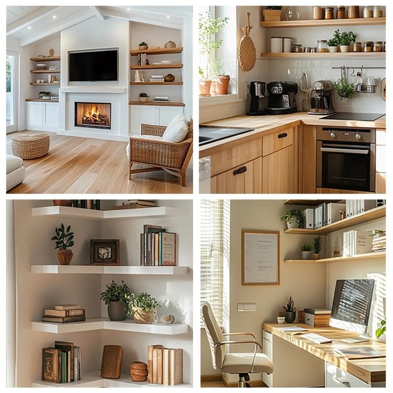 Скрытые кронштейны для полок, усиленный комплект кронштейнов для полок 4/6/8 шт. для многофункционального использования в небольших квартирах и домах