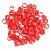 100PCS/Bag 8MM 001-100 Numbered Plastic Letter Pigeon Bird Leg Bands Rings(red)