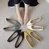 Fashion Solid Colour Knitting Flat Shoes for Women Fashion Female Casual Ballet Flats Footware Breathable Mesh Comfort Loafers