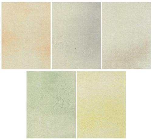 Kobaido Kana Ryoshi Asuka Half-Kaishi Size 100 Sheets (5 Designs, 20 Sheets Each)