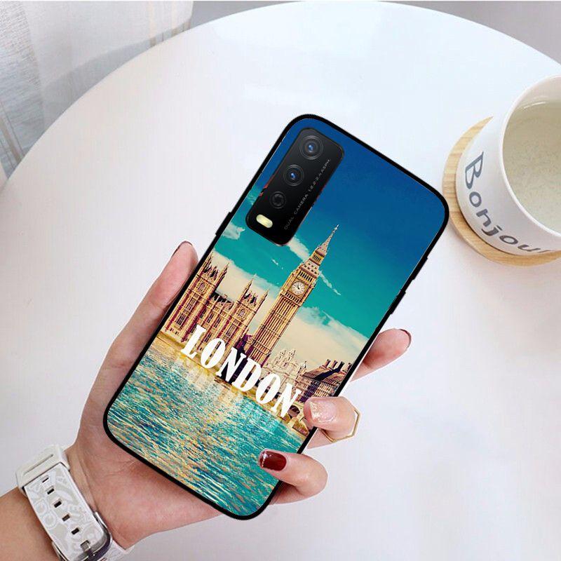 London Bus Funda Чехол для телефона для vivo Y31 Y30 Y33S Y11S Y12S Y17 Y20 Y20S Y21 Y21S Y1S Y53S Y15 Y19 Y91C V23 5G Чехлы coque