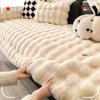 Winter Couch Sofa Seat Covers Massage Artificial Rabbit Plush Sofa Towel 2 and 3 Seat Mat L Shape Sofa Cover for Living Room