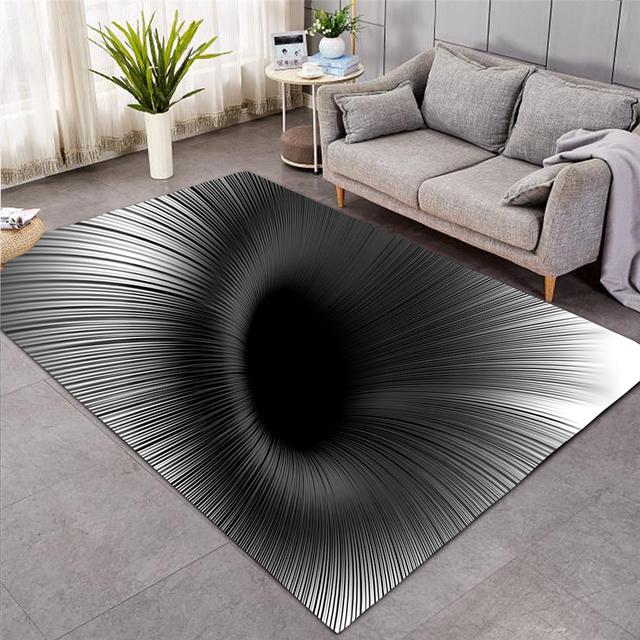 Вихревой напольный коврик для гостиной, коврик для двери крыльца, абстрактный геометрический оптический дверной коврик, нескользящий коврик, декоративный ковер для гостиной