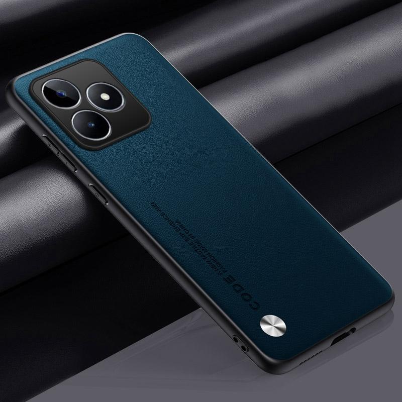 Роскошный чехол из искусственной кожи для Realme C51 C53 C55 4G, матовая задняя крышка, силиконовый чехол с полной защитой для Realme Narzo N53 N55