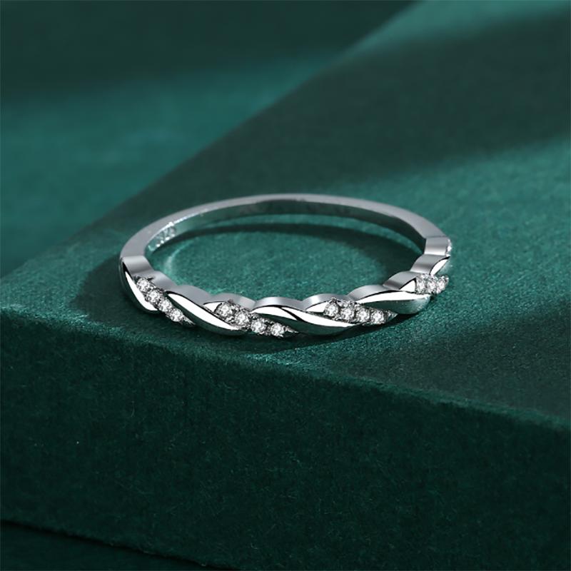 Простые кольца из стерлингового серебра 925 пробы для серег, модные кольца с цирконом AAAA, обручальные свадебные кольца, подарки на день рождения, День святого Валентина
