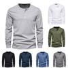 Men's Casual Round Neck Long Sleeved T-shirt Men's Slim Sports Bottoming Shirt Top