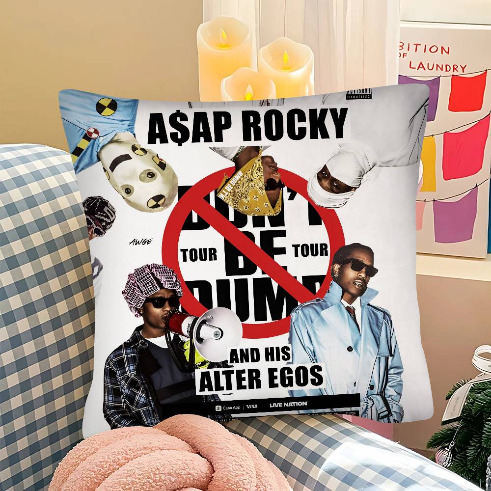 pc AAsap Dont Be Dumb RRocky Pillow Case Fashion Square Pillowcase Bedroom Sofa Room Ins Decoration Leisure