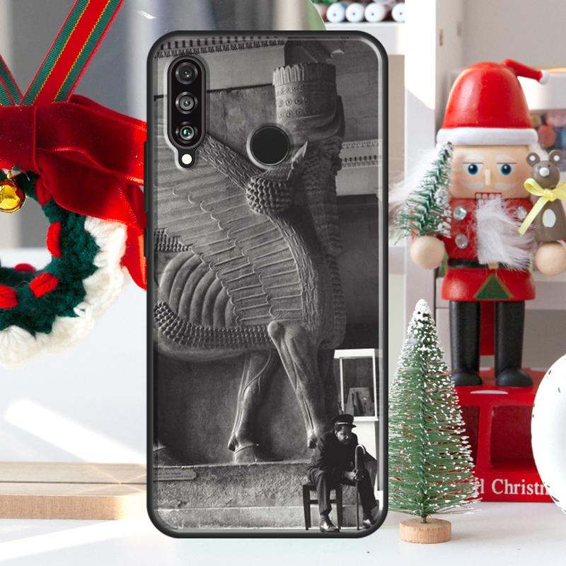 Lamassu Assyrian Winged Lion For Huawei Nova 12i 11i 8i 12s Y73 Y72 Y61 Y91 Y90 Y70 Y60 9 10 SE P60 Pro P30 P40 Lite Case