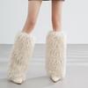 Faux Fur Curly Furry Leg Warmers 40cm Knee High Girls Socks Warm Knee Sleeve  Spicy Girls