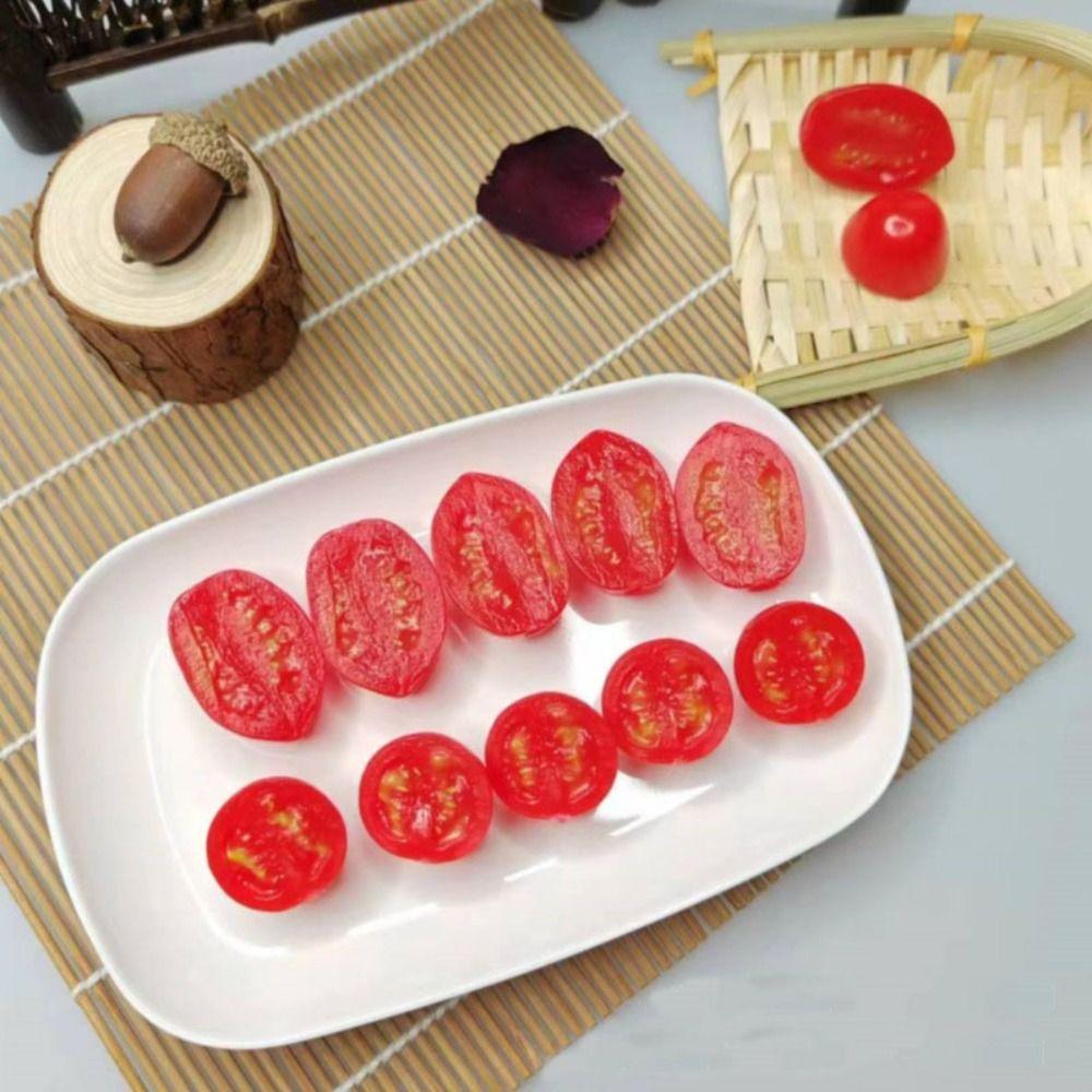 4PCS Food Model Artificial Cherry Tomato Decorative Props Simulation Fruit Fake Tomato Home Decor